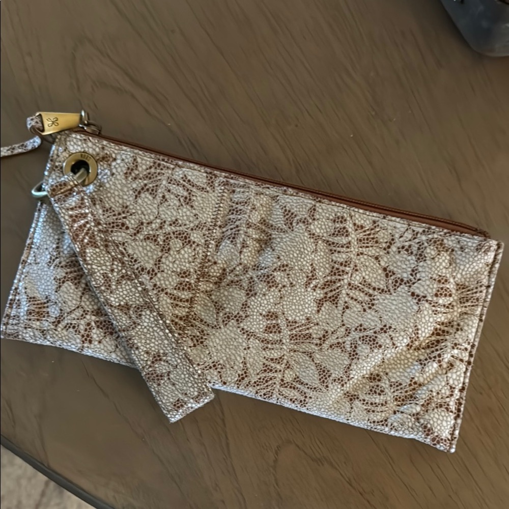 Hobo Vida Zip Wristlet Elegant Lace Clutch carried once.